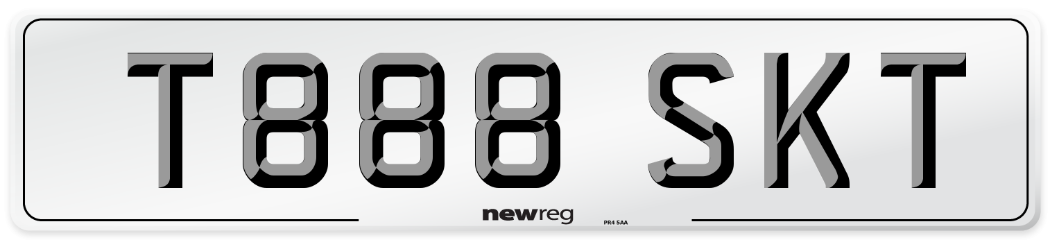 T888 SKT Number Plate from New Reg